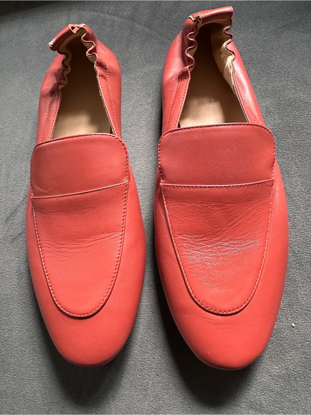 Everlane Coral Pink Leather Flats - new - Picture 2 of 4